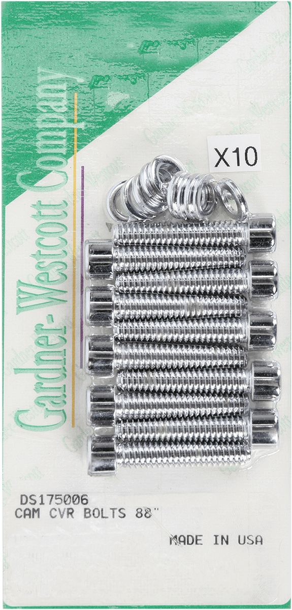 Gardner-Westcott P-10-18-06 Cam Cover Chrome Steel Socket-Head Bolt Kit - sxspowersports