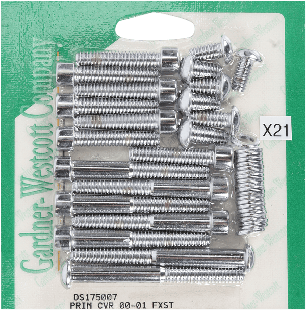 Gardner-Westcott P-10-18-08 Primary Chrome Steel Socket-Head Bolt Kit - sxspowersports