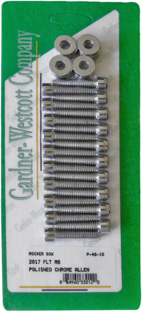 Gardner-Westcott P-48-15 Rocker Box Chrome Steel Socket-Head Bolt Kit - sxspowersports
