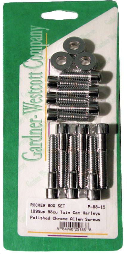 Gardner-Westcott P-88-15 Rocker Box Chrome Steel Socket-Head Bolt Kit - sxspowersports