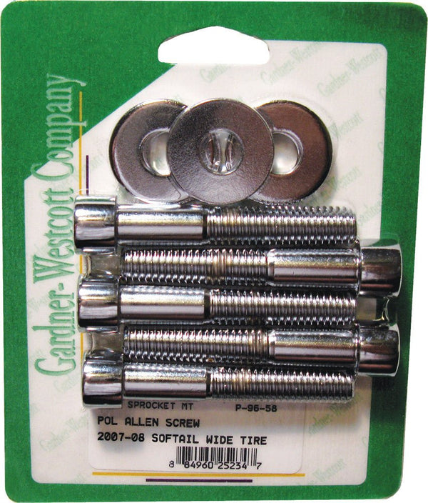 Gardner-Westcott P-96-58 Belt Sprocket Chrome Steel Socket-Head Bolt Kit - sxspowersports