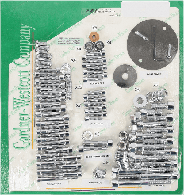 Gardner-Westcott SP-10-18-08 Primary Stainless Steel Socket-Head Bolt Kit - sxspowersports