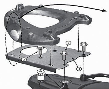 GIVI SR5107 Hard Luggage Mounting Hardware - sxspowersports