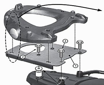 GIVI SR5107 Hard Luggage Mounting Hardware - sxspowersports