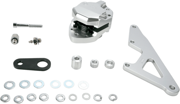 GMA Engineering GMA-200E 2-Piston Front Brake Calipers - Classic Clear Anodized - sxspowersports