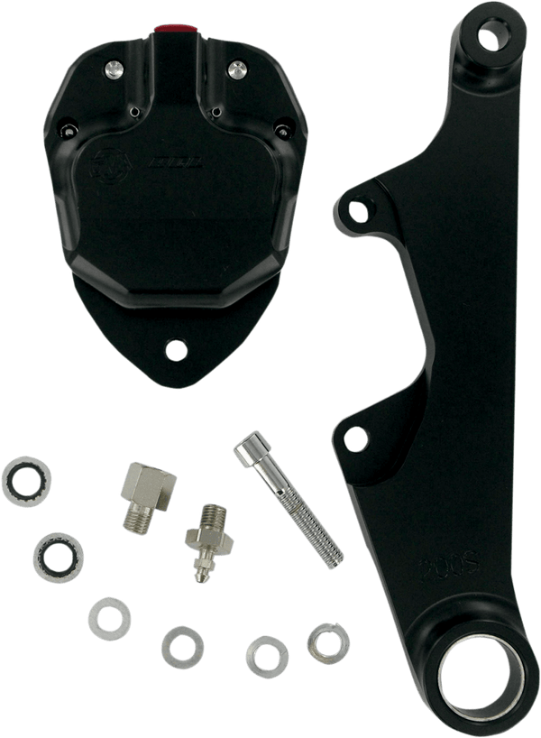 GMA Engineering GMA-200SSB 2-Piston Single Disc Front Brake B-Caliper - Smooth Black - sxspowersports