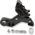 GMA Engineering GMA-400FSB Millenium Series 4-Piston Single Disc Front Brake F-Caliper - Smooth Black - sxspowersports