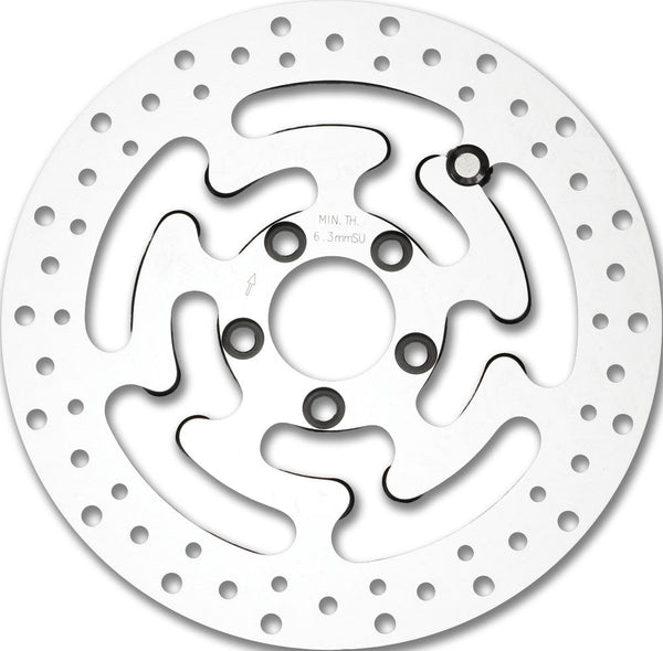 HardDrive 11-066 Touring Rear Brake Rotor - 11.8in. - Polished - sxspowersports