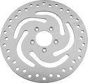 HardDrive 144313 Drilled Vented Front Brake Rotor - Stainless Steel Polished - sxspowersports