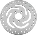 HardDrive 144313 Drilled Vented Front Brake Rotor - Stainless Steel Polished - sxspowersports