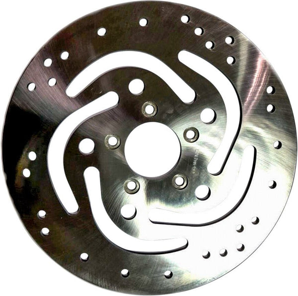 HardDrive 144314 Drilled Vented Front Brake Rotor - OEM Style S/S Polished - sxspowersports