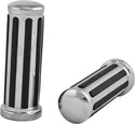 HardDrive 17-0513 Rail Style Grips with Smooth End Caps - Black Rubber - sxspowersports