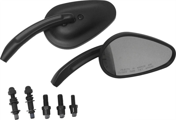 HARDDRIVE 18-159 HardDrive Mirrors Tapered Black - sxspowersports