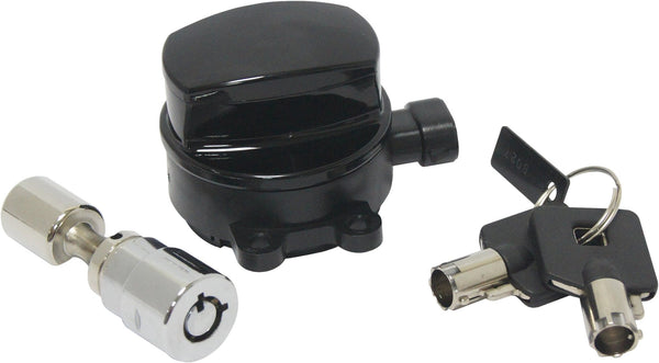 HardDrive 27-042BK Side Hinge Ignition Switch with Fork Lock - Black - sxspowersports