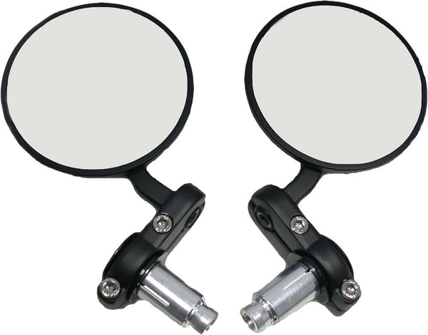 HARDDRIVE 270002 HardDrive Cafe Style Bar End Mirrors/Pr Black - sxspowersports
