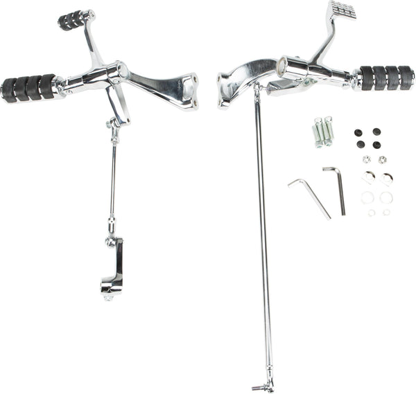 HardDrive 35-0215CK Forward Control Kit with Rubber Band Style Footpeg - Chrome - sxspowersports