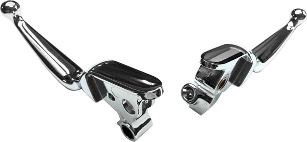 HardDrive 53814 Custom Levers - Smooth - Chrome - sxspowersports