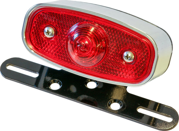 HARDDRIVE 820-0347 CHOPPER TAILLIGHT BLACK LED W/LICENSE BRACKET - sxspowersports