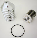 HardDrive EM-0018 Billet Reusable Oil Filter - Chrome - sxspowersports