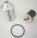 HardDrive EM-0018 Billet Reusable Oil Filter - Chrome - sxspowersports