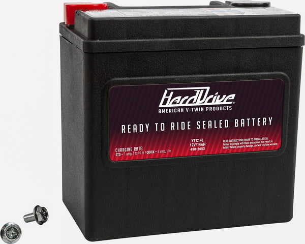 HARDDRIVE HVT14L Factory Activated Sealed Battery - sxspowersports