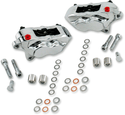 Hawg Halters Inc FKDDCC551 4 Piston Dual Disc Front Brake Caliper Kit - Chrome - sxspowersports