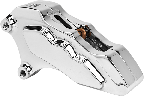 Hawg Halters Inc LHDGAB6013 6-Piston Dual Disc Front Brake Caliper - Black Anodized - sxspowersports