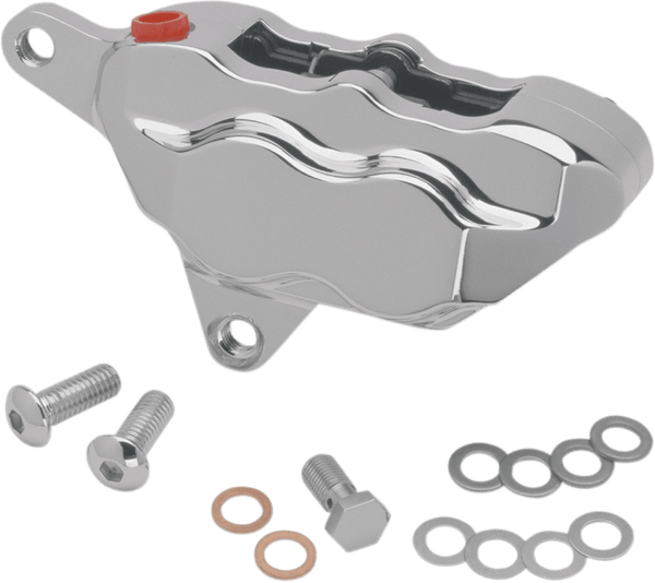 Hawg Halters Inc LHSCC501 Direct Bolt-On 4 Piston Front Left Brake Caliper - Chrome - sxspowersports