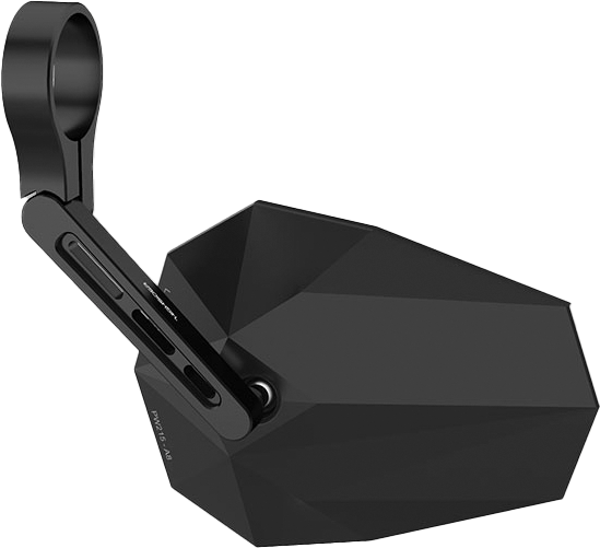 HIGHSIDER 301-454 Stealth X5 Short Handlebar End Mirror - sxspowersports