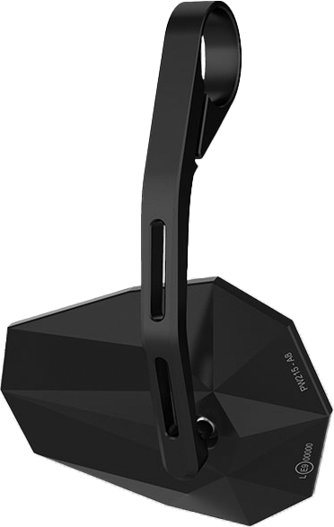 HIGHSIDER 301-455 Stealth X6 Long Handlebar End Mirror - sxspowersports