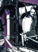 Jagg 750-1100 Vertical 6 Row Oil Cooler - Chrome - sxspowersports