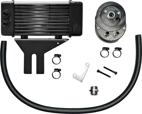 Jagg 750-2580 Horizontal 10 Row Oil Cooler - Low Mount - Chrome - sxspowersports