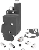 Jims 1753B Flow Pro 1 Billet Oil Pump Complete Assembly - Black with Bottom Feed/Return Oil Lines - sxspowersports
