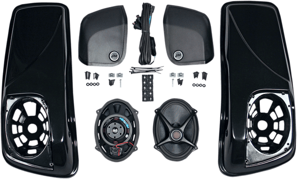 J&M HSBL-065X7-XXR Saddlebag-Lid Kit with Rokker XXR 5in. x 7in. Speakers - sxspowersports