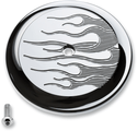 Joker Machine 02-221-3 VT Air Intake Cover - Flame - Chrome - sxspowersports