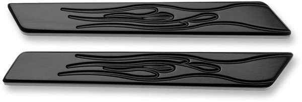 Joker Machine 04-502-1 Saddlebag Hinge Insert - Flames - Black - sxspowersports