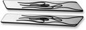 Joker Machine 04-502-2 Saddlebag Hinge Insert - Flames - Black/Silver - sxspowersports