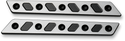 Joker Machine 04-502-2 Saddlebag Hinge Insert - Flames - Black/Silver - sxspowersports