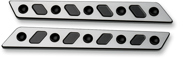 Joker Machine 04-502-2 Saddlebag Hinge Insert - Flames - Black/Silver - sxspowersports