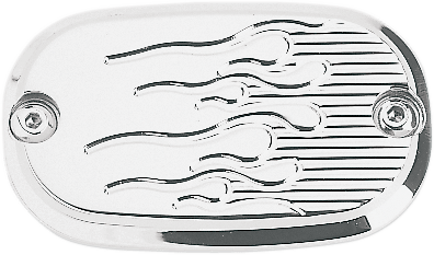 Joker Machine 08-01F Rear Master Cylinder Cover - Billet Flame - sxspowersports