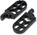 Joker Machine 08-56-3B Adjustable Serrated Long Footpegs - 4 1/2in. Long x 2 1/2in. Wide x 1in. Thick - Black Anodized - sxspowersports