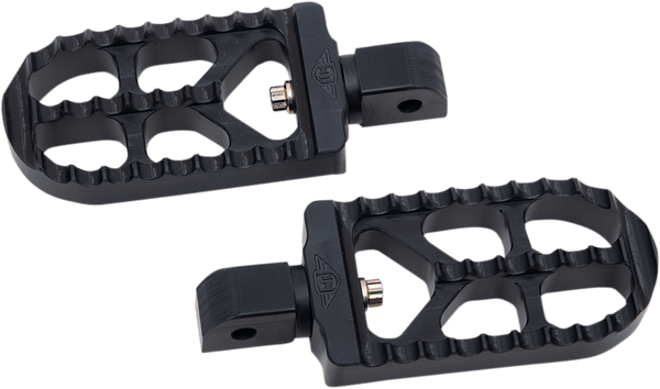 Joker Machine 08-61-6 Adjustable Serrated Narrow Footpegs - Raw Aluminum - sxspowersports