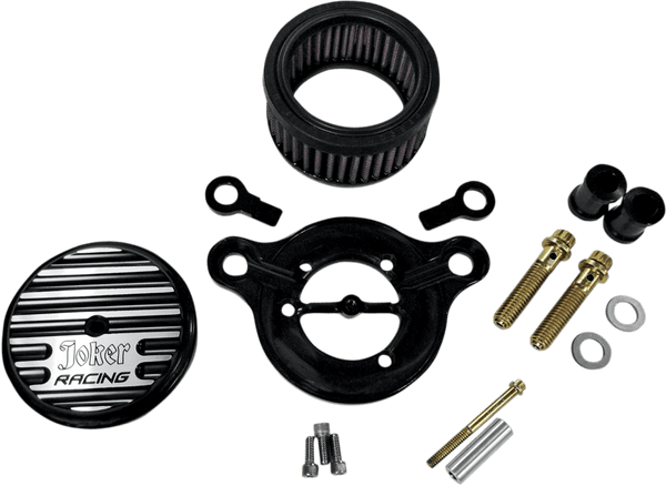 Joker Machine 10-201B High Performance Air Cleaner Assembly - Smooth Black Anodized - sxspowersports