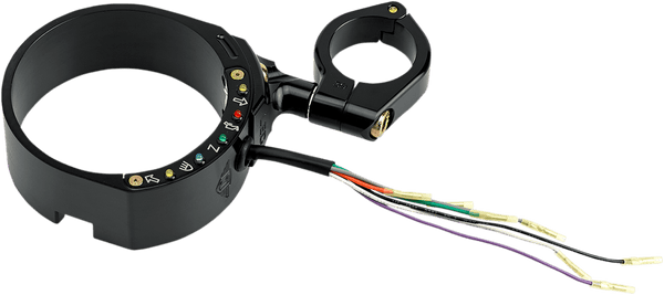 Joker Machine 10-303B Speedo Relocation Brackets with Easy Mount Clamp - Black Anodized - sxspowersports