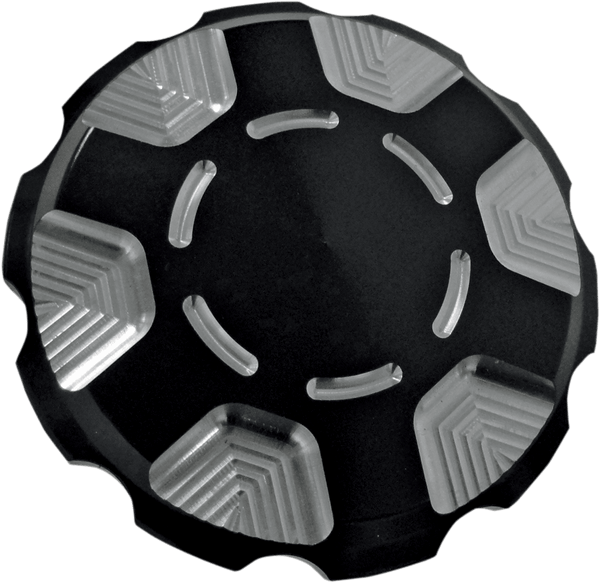 Joker Machine 10-442S Serrated Billet Gas Cap - Smooth - Clear Anodized - sxspowersports