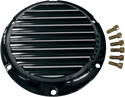 Joker Machine 10-690B Billet Derby Cover - Finned Black Anodized - sxspowersports