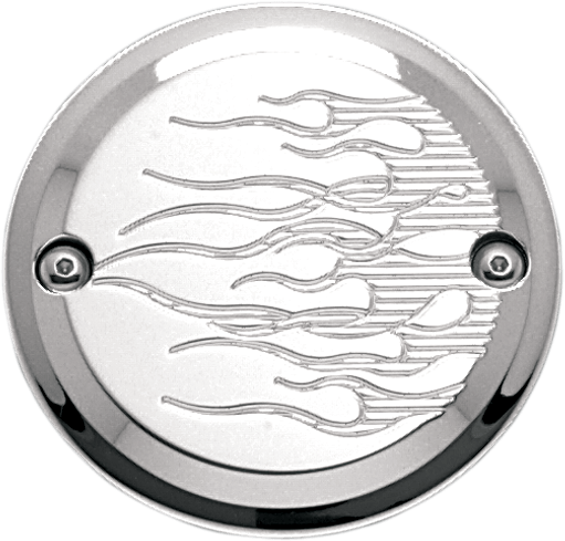 Joker Machine 921102FC Points Cover - Flame - Chrome - sxspowersports