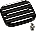 Joker Machine 951019-2 Front Master Cylinder Cover - Finned - Black Anodized/Silver - sxspowersports
