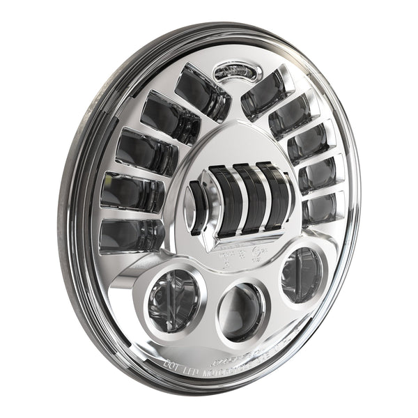 J.W. Speaker 555031 7in. 8790 LED Adaptive 2 Headlight without Mounting Ring - Chrome - sxspowersports