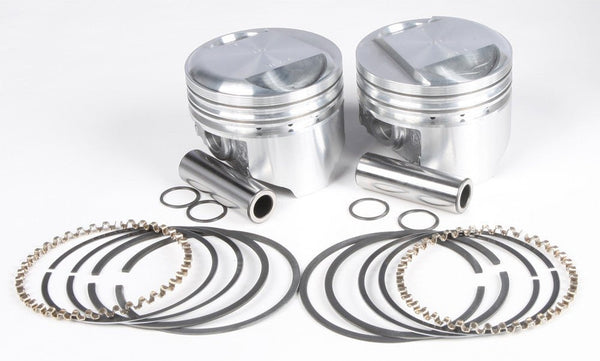 KB Performance KB266.005 Cast Piston Kit (80ci., Domed) - .005in. Oversize to 3.503in., 10.5:1 Compression - sxspowersports